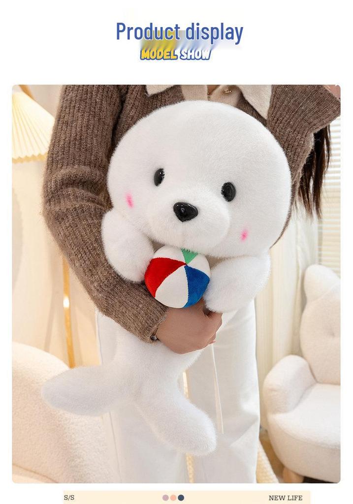 Hugging Ball Dolphin & Walrus Plush Toy - Cute Zoo Cushion for Kids