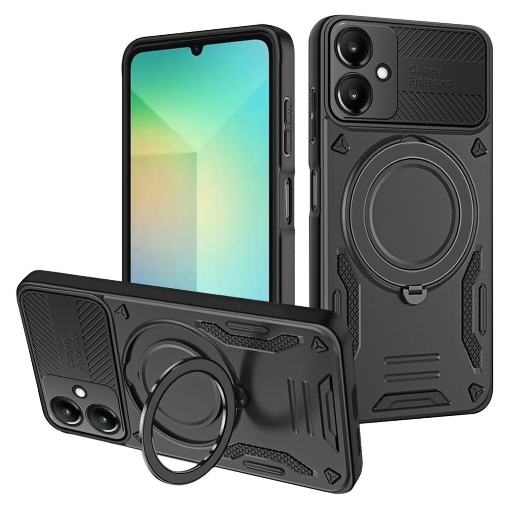 For Samsung Galaxy A07 4G Magnetic Case Shockproof TPU + PC Phone Back Cover with Kickstand