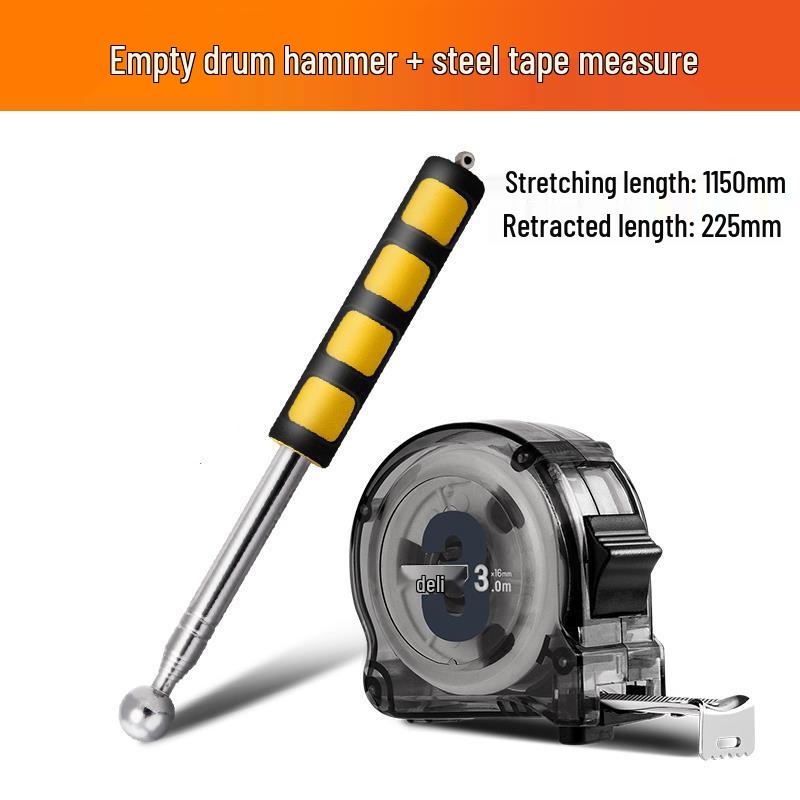 Hollow Drum Hammer Inspection Set for Thick Floor Tiles with Telescopic Rod