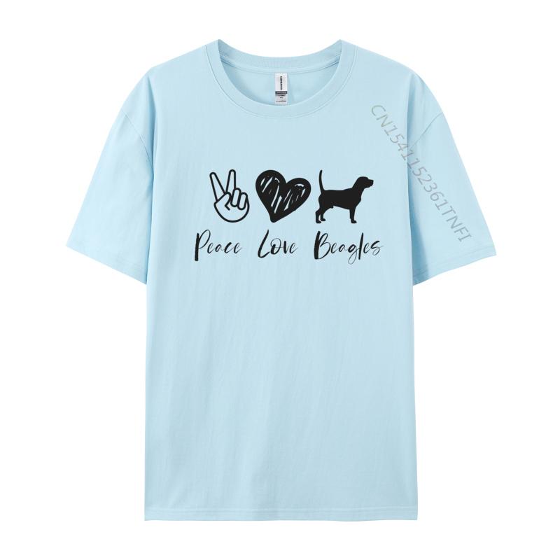 

Peace Love Beagles Tshirt Dog Lover Mom Dog Tshirt All Cotton Comfortable Tops Tees Anime Tshirt 4XL