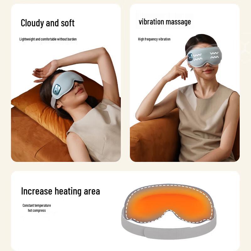 HEZHENG Smart Heated Vibration Eye Massager CN plug (adapter included)