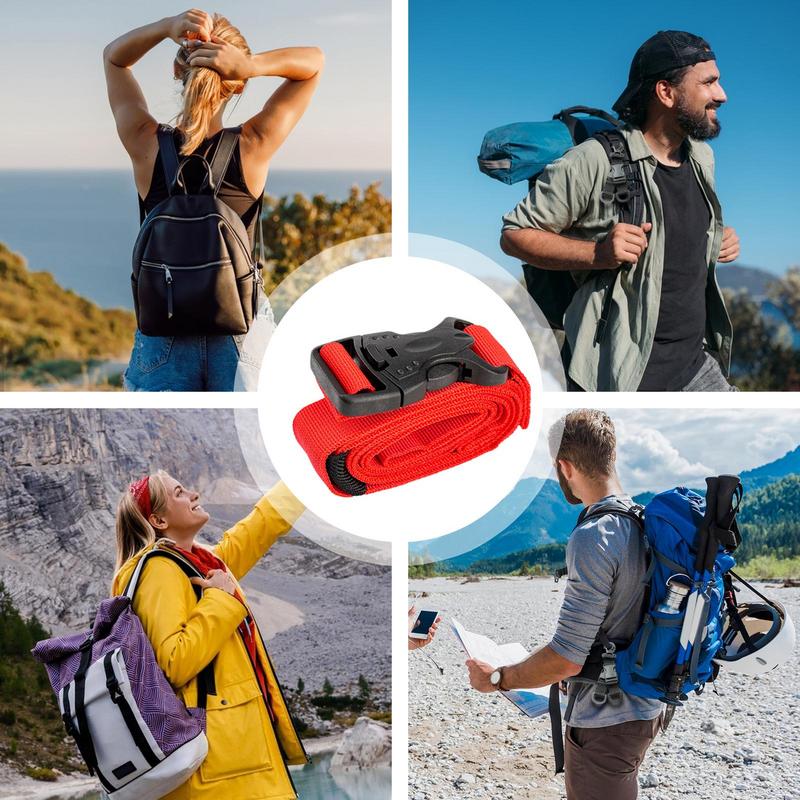 Luggage Straps For Suitcases Nylon Lashing Secure Strap Adjustable Cargo Safe Belt For Luggage Protection And Easy