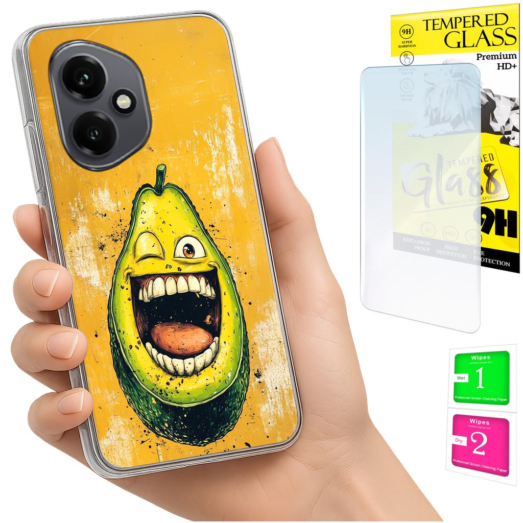 Etui Do Honor X7D / 400 Smart Obudowa Foto Case Plecki Awokado + Szkło 9H