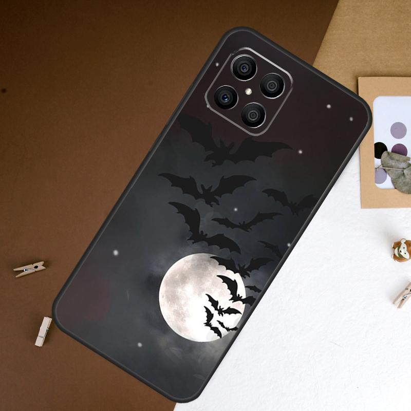 Gothic Horror Bats Full Moon Case For Honor X9a X8a X6a X7a X9b X7 X8 X9 8X Cover For Honor Magic 5 6 Pro 50 70 90 Lite