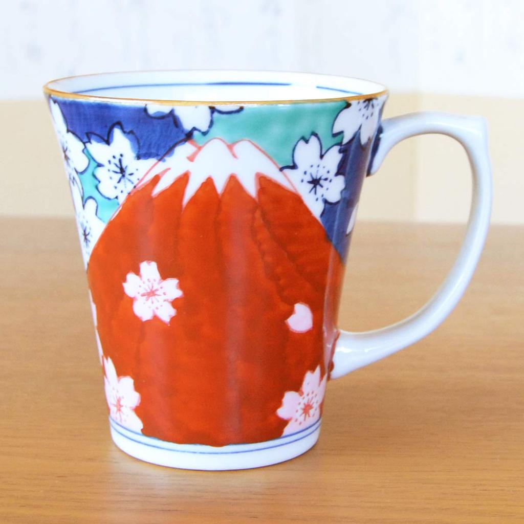Item de agradecimento Presente Aposentadoria Promoção Transferência Graduação Cartão de agradecimento incluído Caneca Arita ware Micro-ondas seguro Nabeshima Fuji Vermelho Fuji