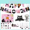 High-quality Latex Pink Halloween Party Decorative Skull Balloon Pumpkin Banner Cake Insert Set