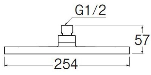 SANEI Rotating Shower Head for Overhead Showers, G1/2, S1040F5