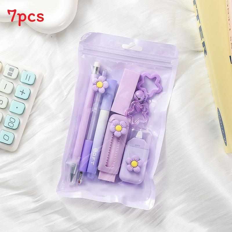 Floral Stationery Set For Students With Cute Design And Practical Supplies Gift For Kids And Teens
