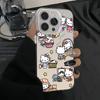 Applicable to Apple 11 mobile phone case iPhone11/11Pro cartoon color silver hard case Huawei p11 full screen kt cat