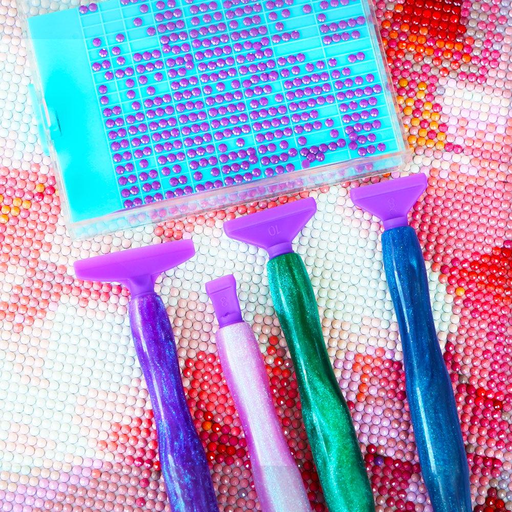 5D Diamond Painting Pen Set with Glue & Drill Bits for DIY Embroidery