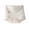 Plus Size Women's Spring and Autumn Pure Cotton Antibacterial Extended Crotch Color Cotton Breathable Mid Waist Briefs