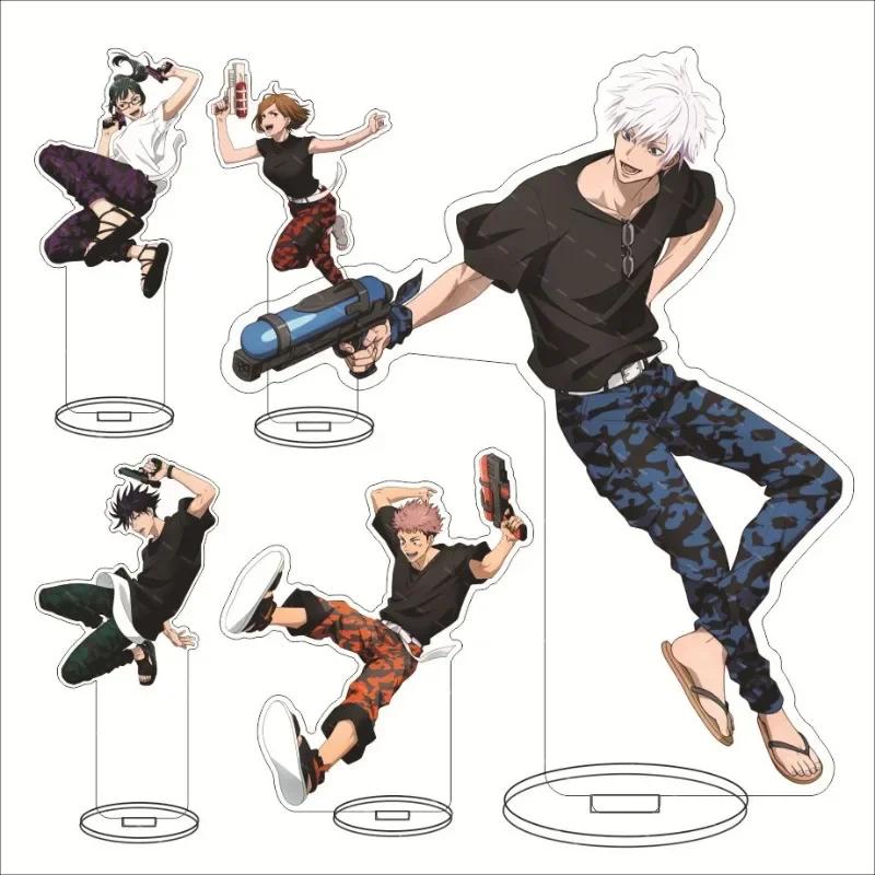 Jujutsu Kaisen 16cm Figure Acrylic Stand Set - Gojo Yuji Megumi Nobara Toge Maki Collectible Anime Figurines with Stand Ideal Gi