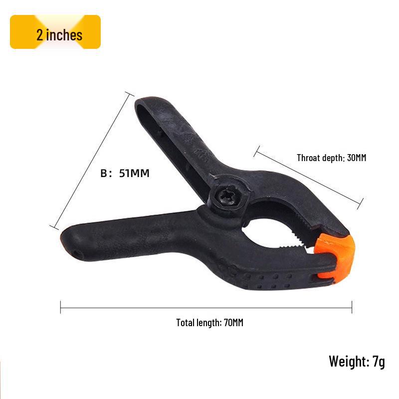 Multi-Size Plastic A-Clamp for Photography and Woodworking - 3", 4", 9" Heavy-Duty Spring Clamps