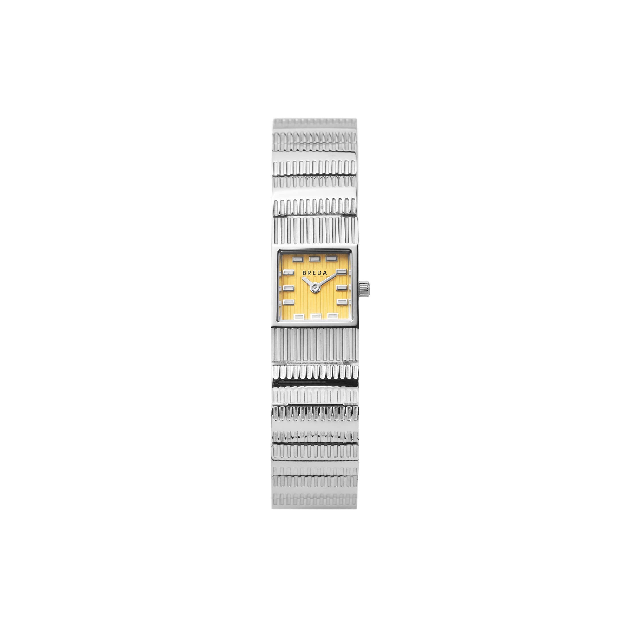 

Breda GROOVE 1749b Wristwatch for Men and Women, Silver, Square Shape, Delicate and Small