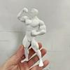 3D-gedruckte Bodybuilder Muskelmann Figur, Mini Fitnessathlet Schreibtischornament, Detaillierte PLA-Skulptur für Fitnessstudio Büro Gaming-Setup, Kreatives Geschenk für