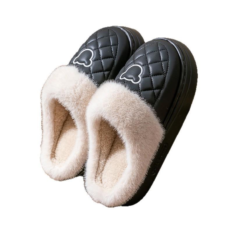 2025 New Waterproof Cotton Slippers for Men & Women - Cozy, Non-slip, Thick Sole, Closed Toe for Indoor/Outdoor Use