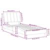 VidaXL Bed Frames with Headboard, Upholstered Bed, Slat Base, Single Bed, Adult Bedroom Bed 3207825
