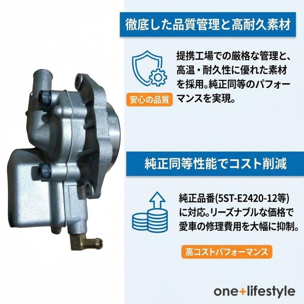 one+lifestyle Water Pump Assembly for Yamaha Vino Jog VOX50 4-stroke SA26J/SA36J/SA37J/SA39J ZR (Aftermarket Part) 5ST-E2420-12