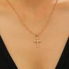 Shiny Cross Charm Crystal Pendant Necklaces for Women Men Fashion Silver Color Fine Chains Necklaces Birthday Gifts Jewelry