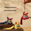 Dragon Boat Festival Lucky Tiger Embroidered Sachets - Mosquito Repellent Mugwort Hanging Ornament