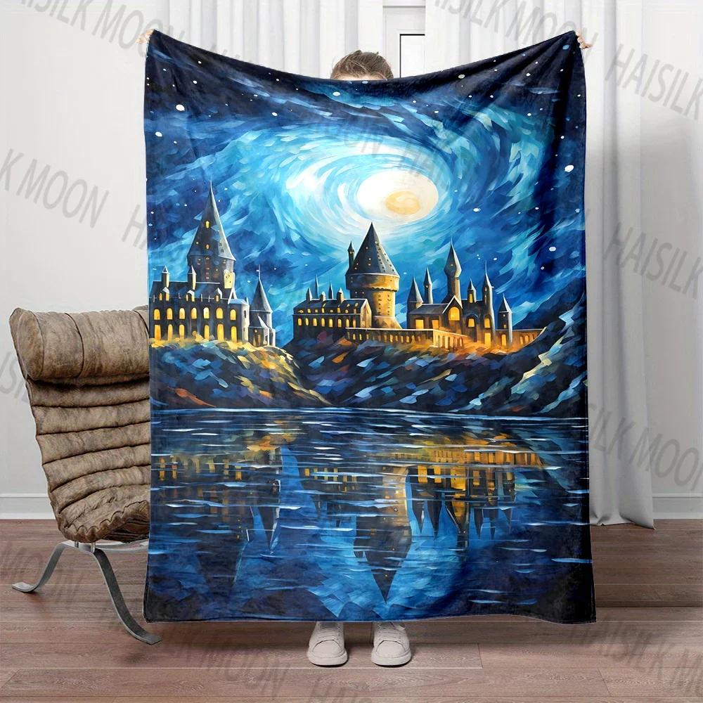 Mysterious Castle Printed Blanket, Children's Favorite Gift, Travel Office Camping, RV, Bedroom Sofa, Multi-scene Application