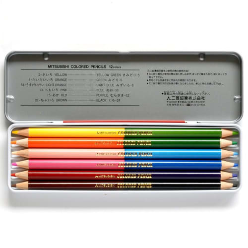 Mitsubishi Pencil Colored Pencil 512 Standard 6 Pieces 12 Colors K51212C