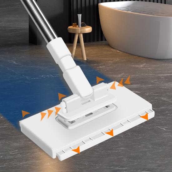 Mini Mop with 4 Reusable Clothes Flexible Easy Assembly Pet Hair Remover Mop Bathroom Corner Mop Wet/Dry Cleaning Tool