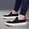 Spring Autumn New Men Leather Casual Shoes Man Fashion Slip -On Luxury Embroidery Suede Leather Shoes Trend Loafers  Summer