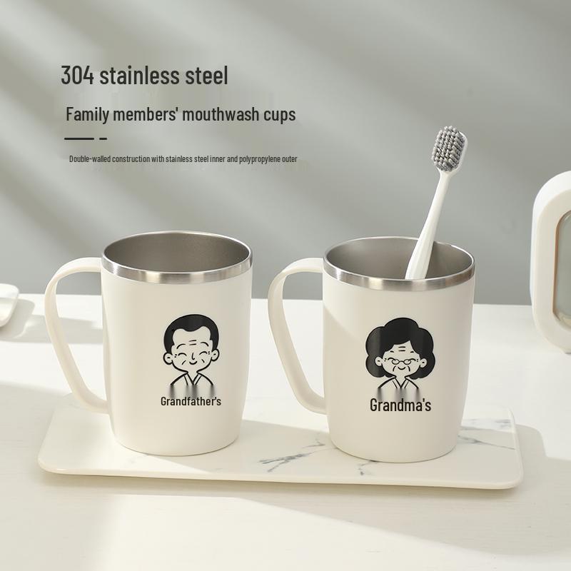 304 Stainless Steel Family Toothbrush Holder - Parent-Child Set for 3-5 Members