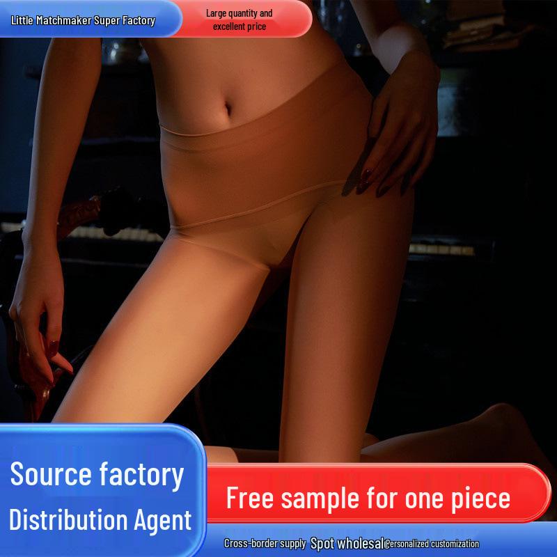 

Ling Matte Black Silk 5D Ultra-Thin Seamless Velvet Pantyhose Basic - Open Crotch