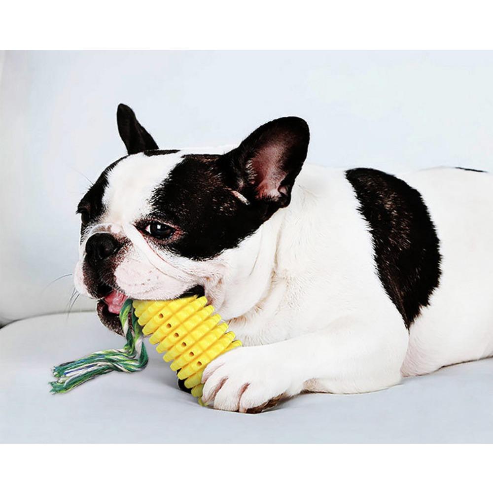 Dog toys, pet supplies, acoustic corn dog toys. Cotton rope, grinding rod