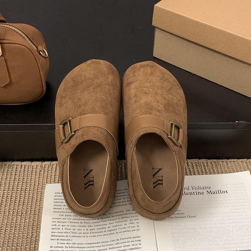 Women s 2025 Fashion Retro British Thick-Soled Birkenstock Sandals Versatile Height-Boosting Shoes for Spring and Autumn 36 2553₽