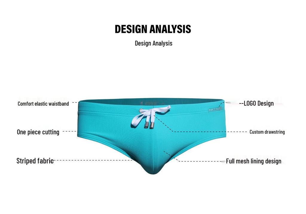 Costume da bagno da uomo a vita bassa, ad alta elasticità e ad asciugatura rapida S3635