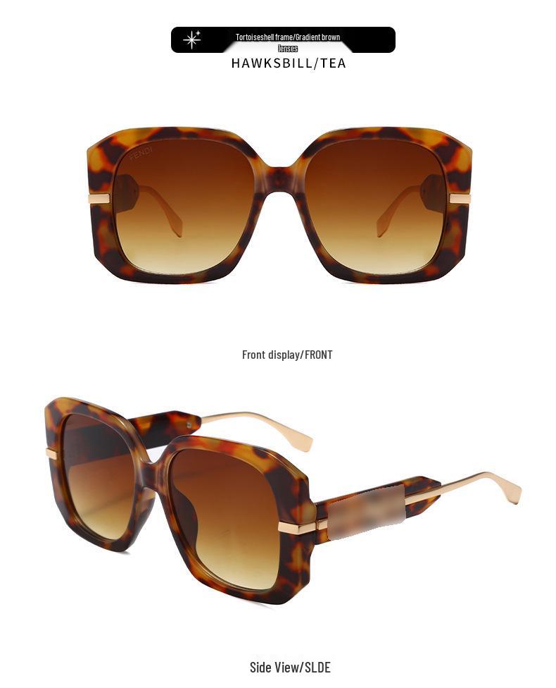 Vintage-Inspired European and American Large Frame Letter Sunglasses for Women