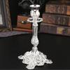 Metal Candle Stand With Intricate Engraved Pattern Antique Taper Candlestick Holders For Weddings And Parties Decoration