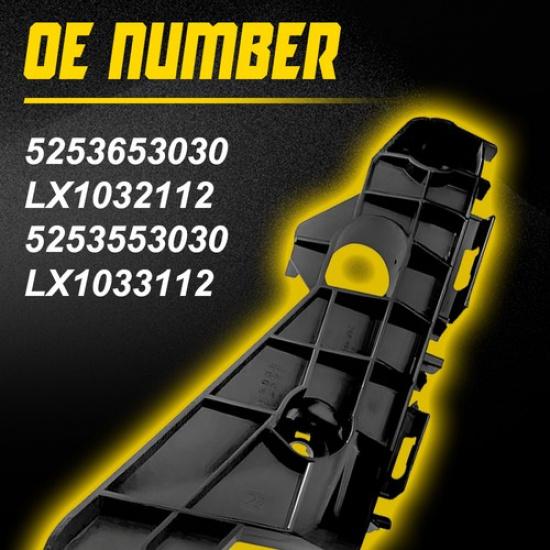 2X Front Bumper Cover Retainer Support Bracket For 2014-16 Lexus IS300 IS350 EXV