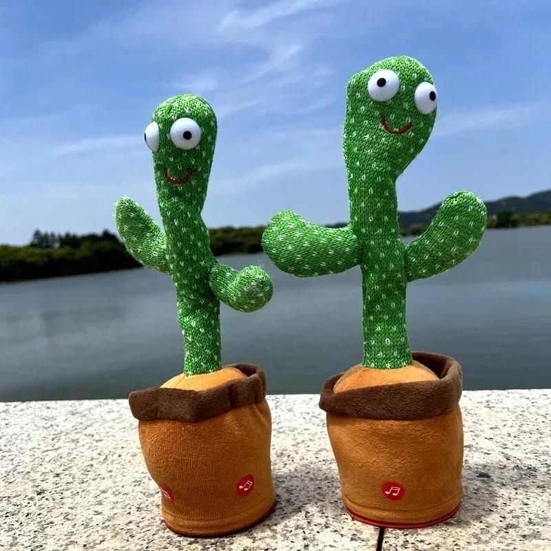 Cactus Magic Dancing Voice Replay Function LED Lights Sings Talks Dances Funny Interactive Plush Birthday Gift Hot Decoración