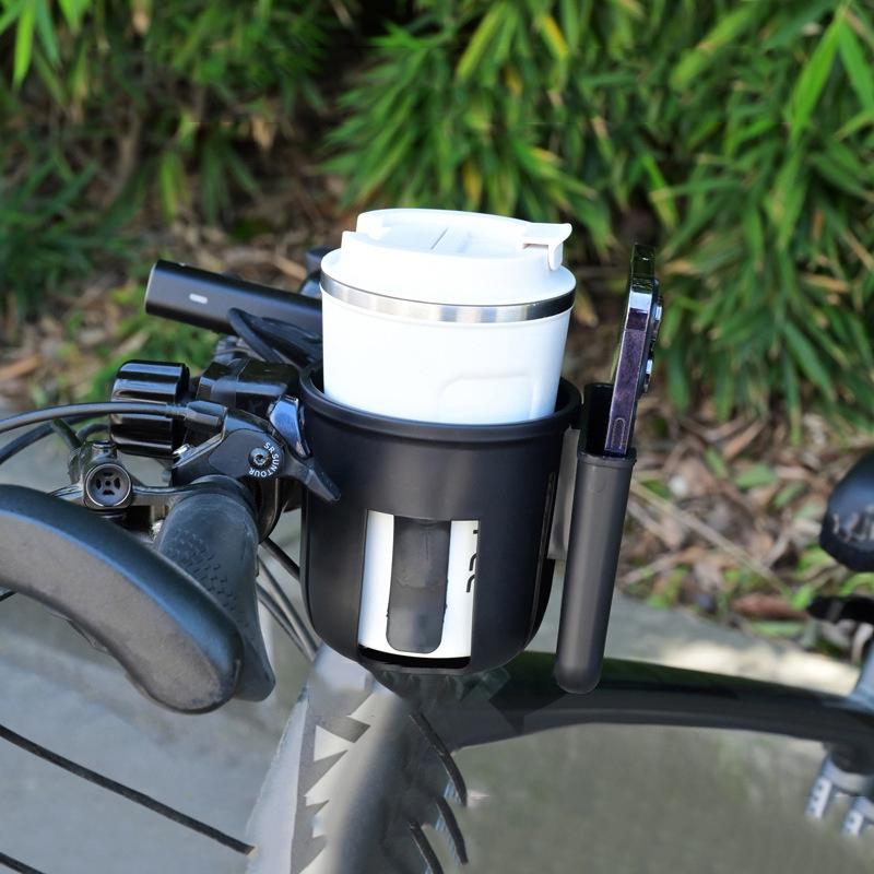 1Pcs Bicycle Accessories 2-In-1 Bicycle Universal Mobile Phone Holder&Cup Holder Multifunction Baby Stroller Phone Holder