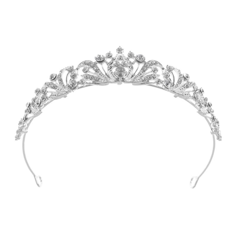 Elegant Rhinestones Bridal Crowns For Weddings Lightweight Metal Queen Crowns Headbands For Bride And Special Occasion