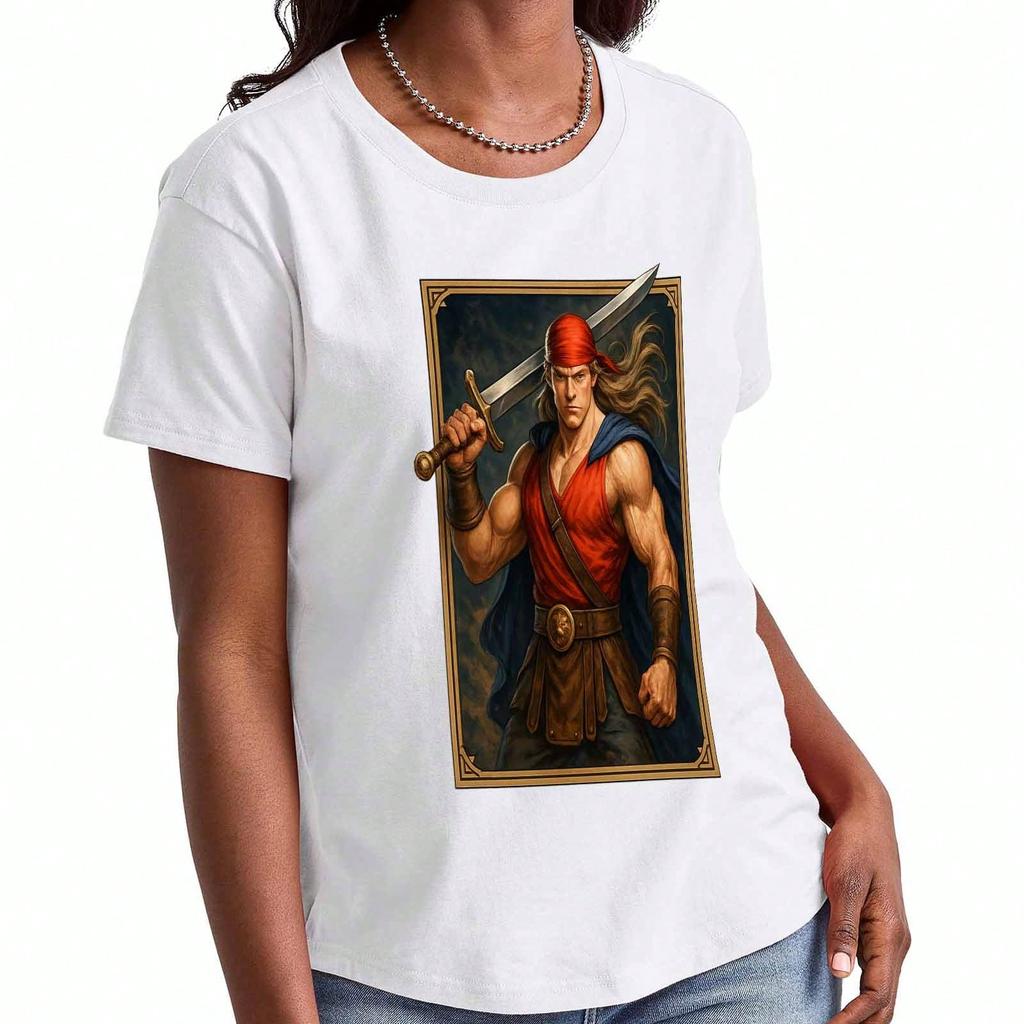 Warlord Skull unisex's Cotton T Shirt, Premium Cotton Graphic Print, Durable, Casual And Fashionable. Grim Reaper With Sword Stylish Tee, Perfect For