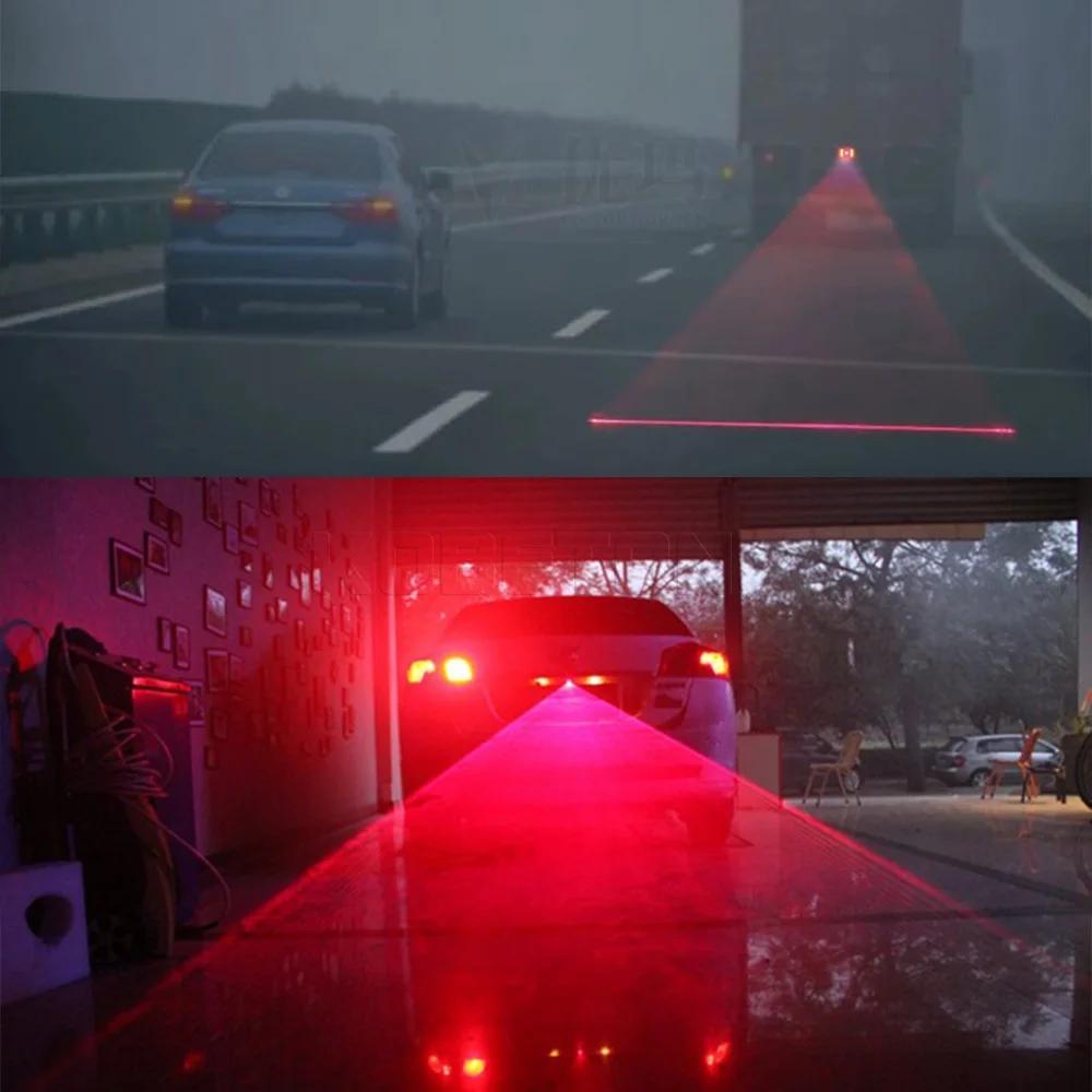 Kebedemm Car Auto LED Laser Fog Light Vehicle Anti-Collision Taillight Brake Warning Lamp Cool Anti-Collision End Rear Tail lamp