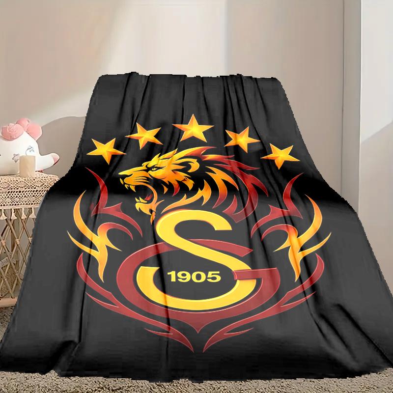 1pc Digital Print Nap Blanket, Galatasaray SK Blanket for Home Use, All Season Warmth, Christmas and Valentine's Day Gift Blanket
