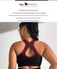 Women's Gradient Sport Shockproof Running Vest Bra with Front Zipper for Fitness & Yoga