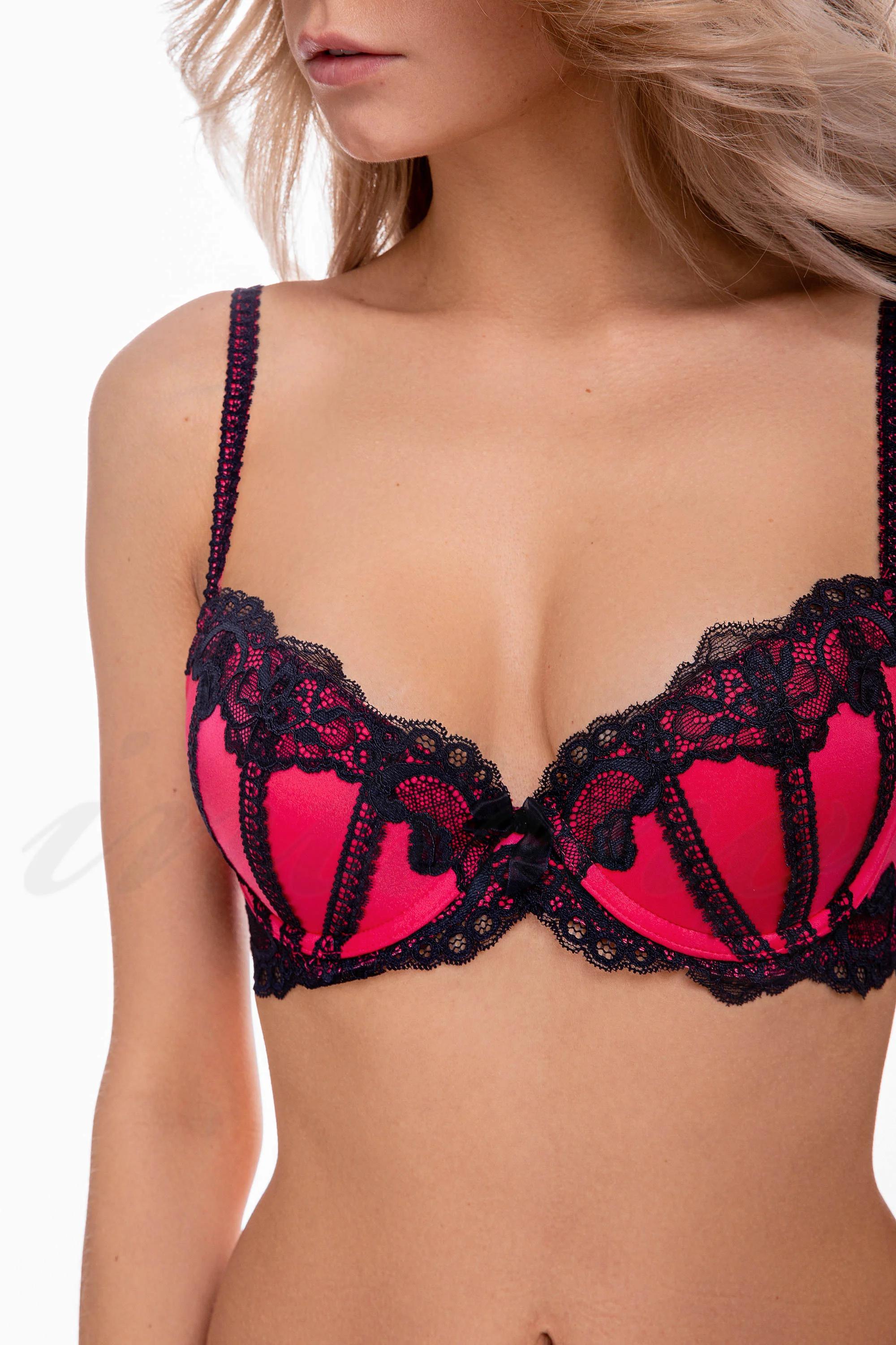 

Комплект білизни: бюстгальтер з ущільненою чашкою та трусики сліп Dimanche Lingerie (61344) 70D/S рожевий