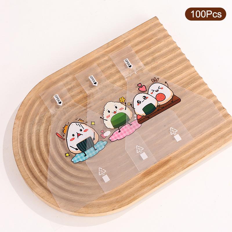 50/100Pcs Japenese Triangle Rice Ball Disposable Packaging Bag Nori Onigiri Sushi Bag Sushi Making Mold Bento Accessories