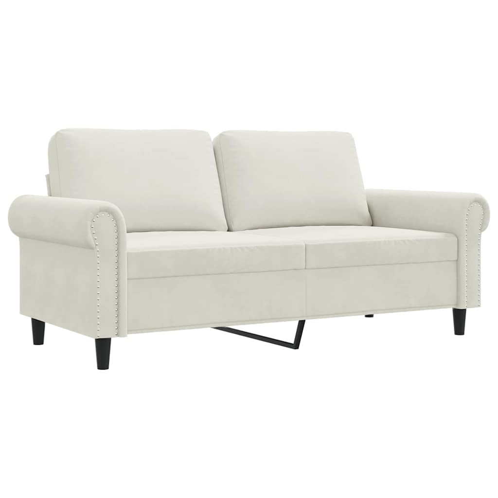 Vidaxl Sofa 2-Osobowa, Kremowy, 140 Cm, Tapicerowana Aksamitem