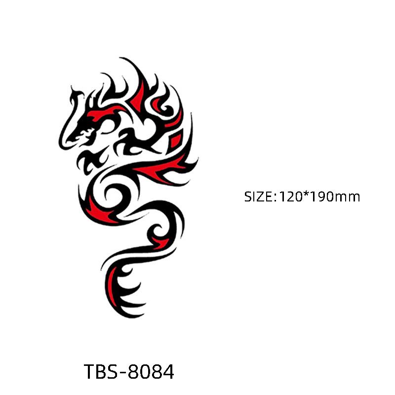 Waterproof Semi-Permanent Black & White Totem Flower Tattoo Stickers