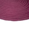 Tapis salon en coton réversible effet cordage prune 50x80