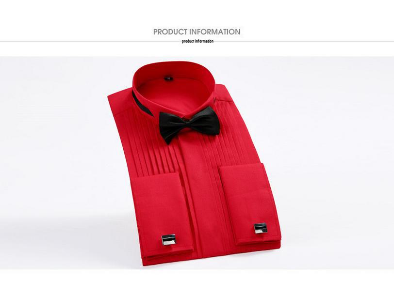 Stylish Wedding Studio Men's Solid Color Collared Shirt