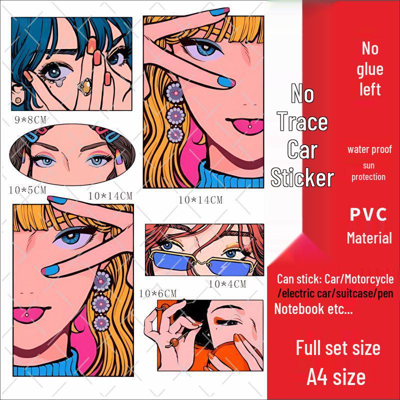 

Светоотражающая наклейка для автомобиля и мотоцикла с аниме-девушкой - Защита от царапин